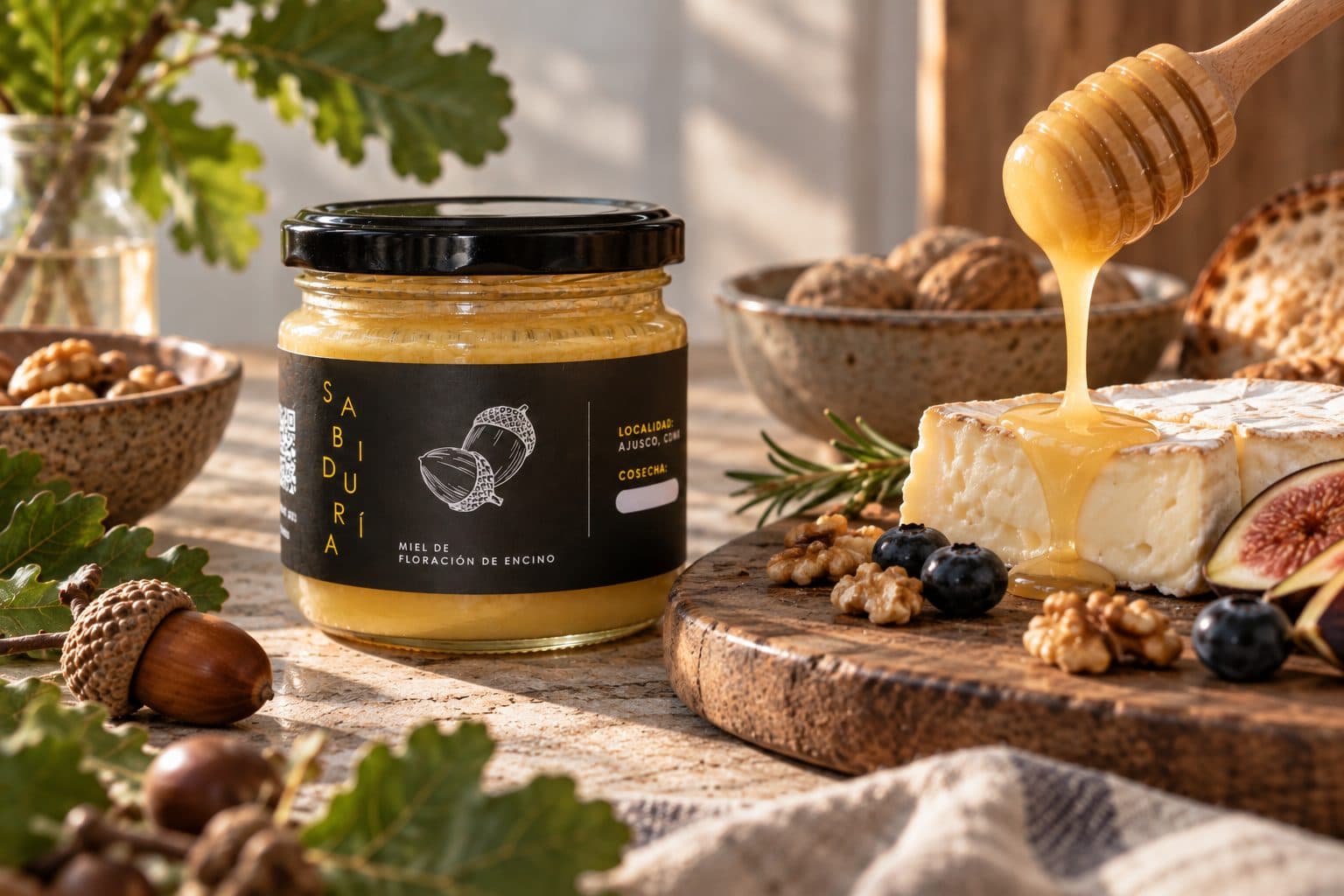 Miel de Encino · Con quesos
